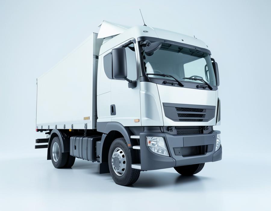 A modern commercial cargo truck